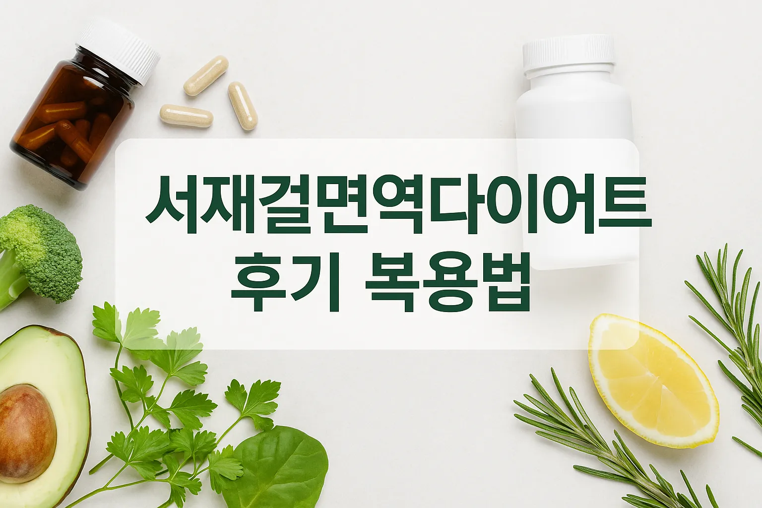 서재걸면역다이어트 후기